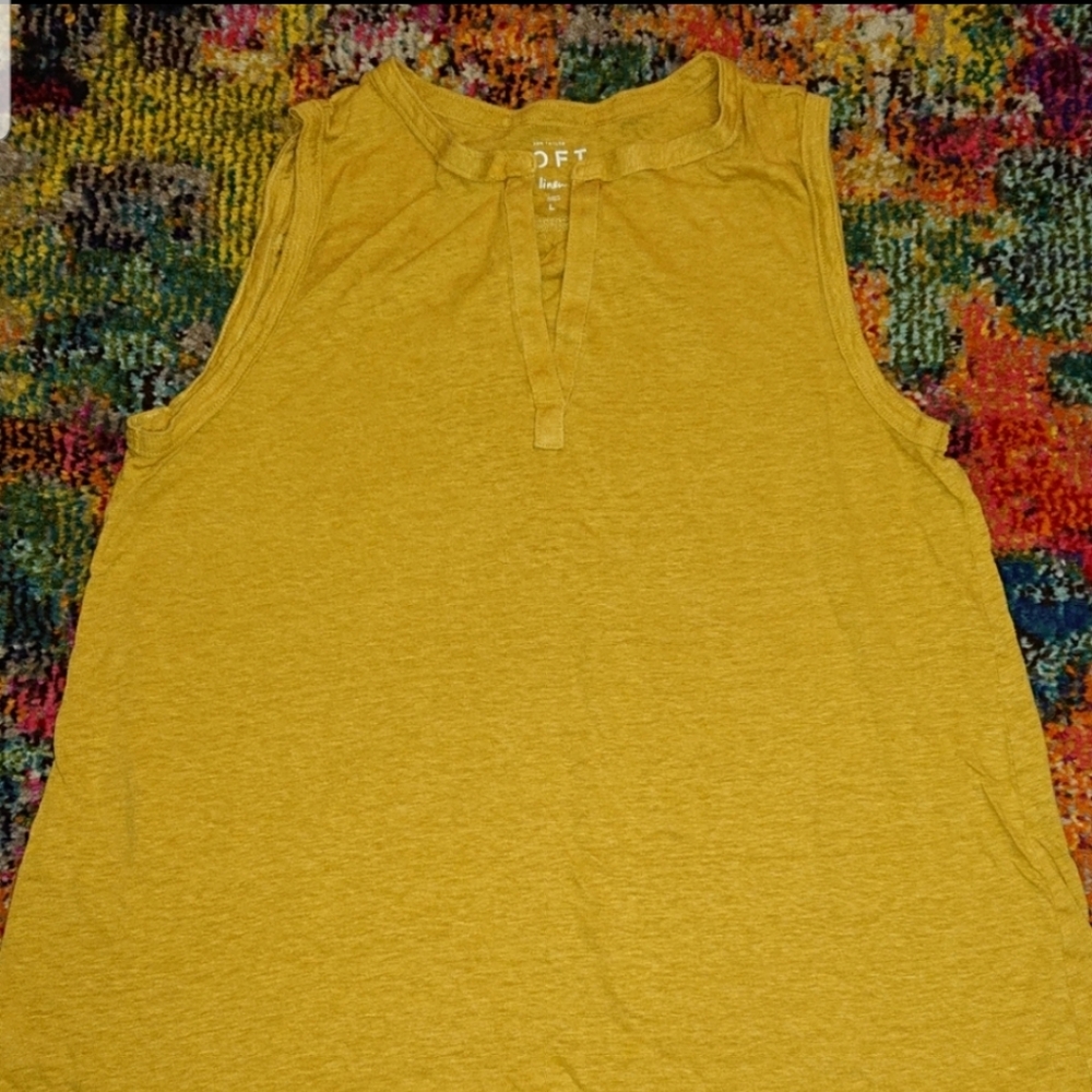 Loft sleeveless linen tank